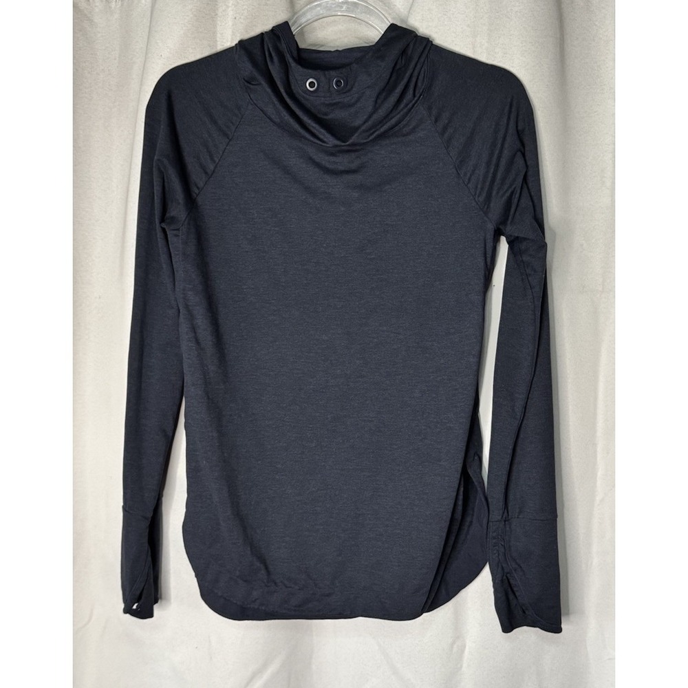 Athleta Uptempo II Hoodie Sweatshirt Navy Blue Size XS Athleisure Workout